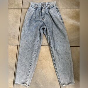 JORDACHE: vintage Acid Wash Denim balloon high rise jeans 28